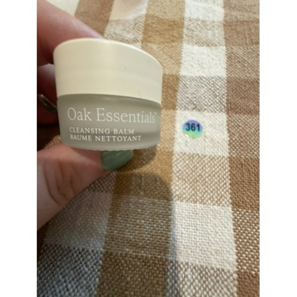 Oak Essentials Cleansing Balm Travel Size Mini Face Cleanser Frosted Jar NEW